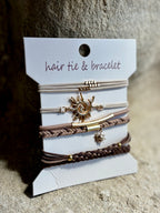Boho Sunburst Hair Tie-Bracelet Combo