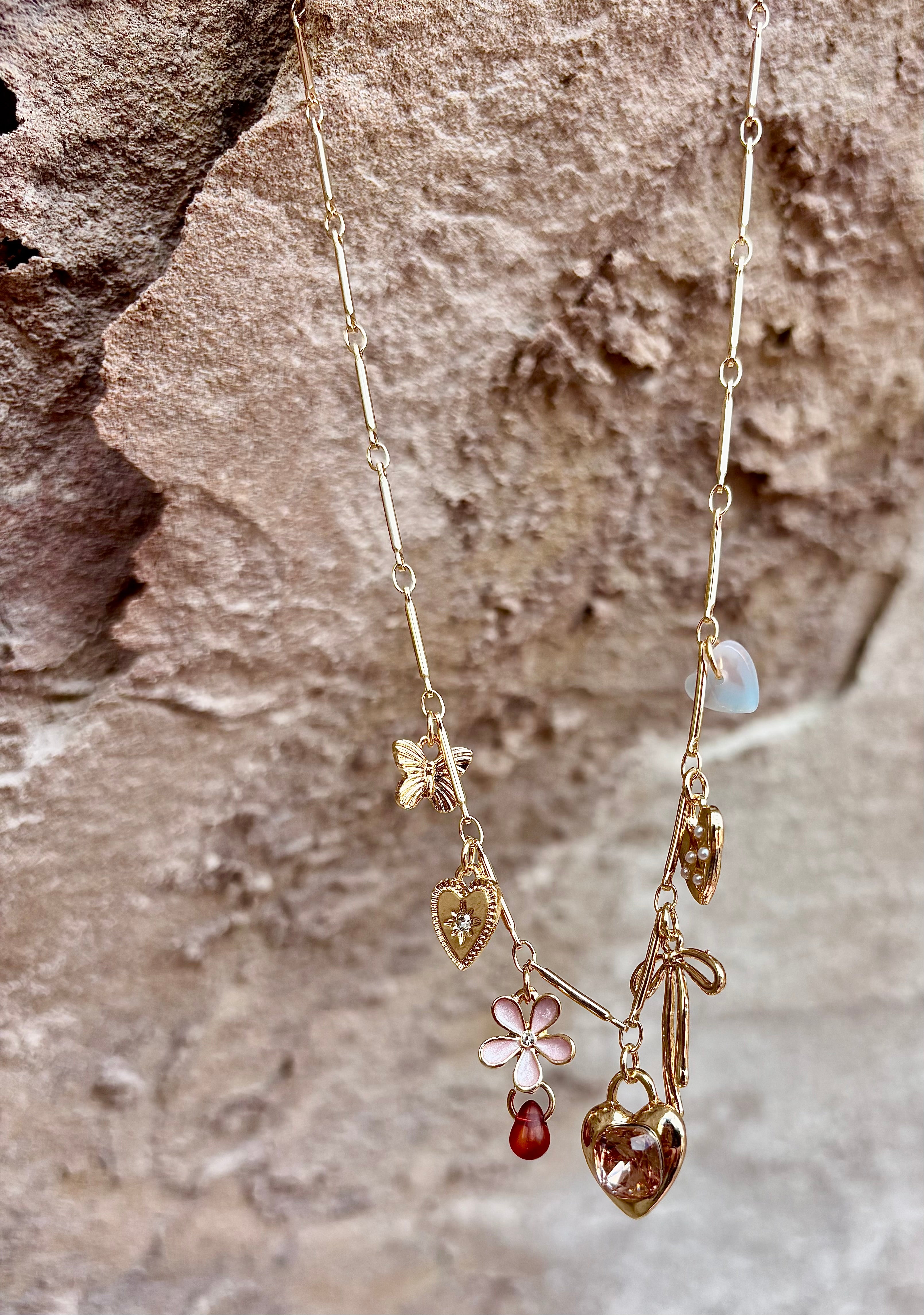 Flutterberry Charm Necklace