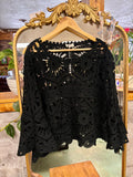 Midnight Magnolia Crochet Top