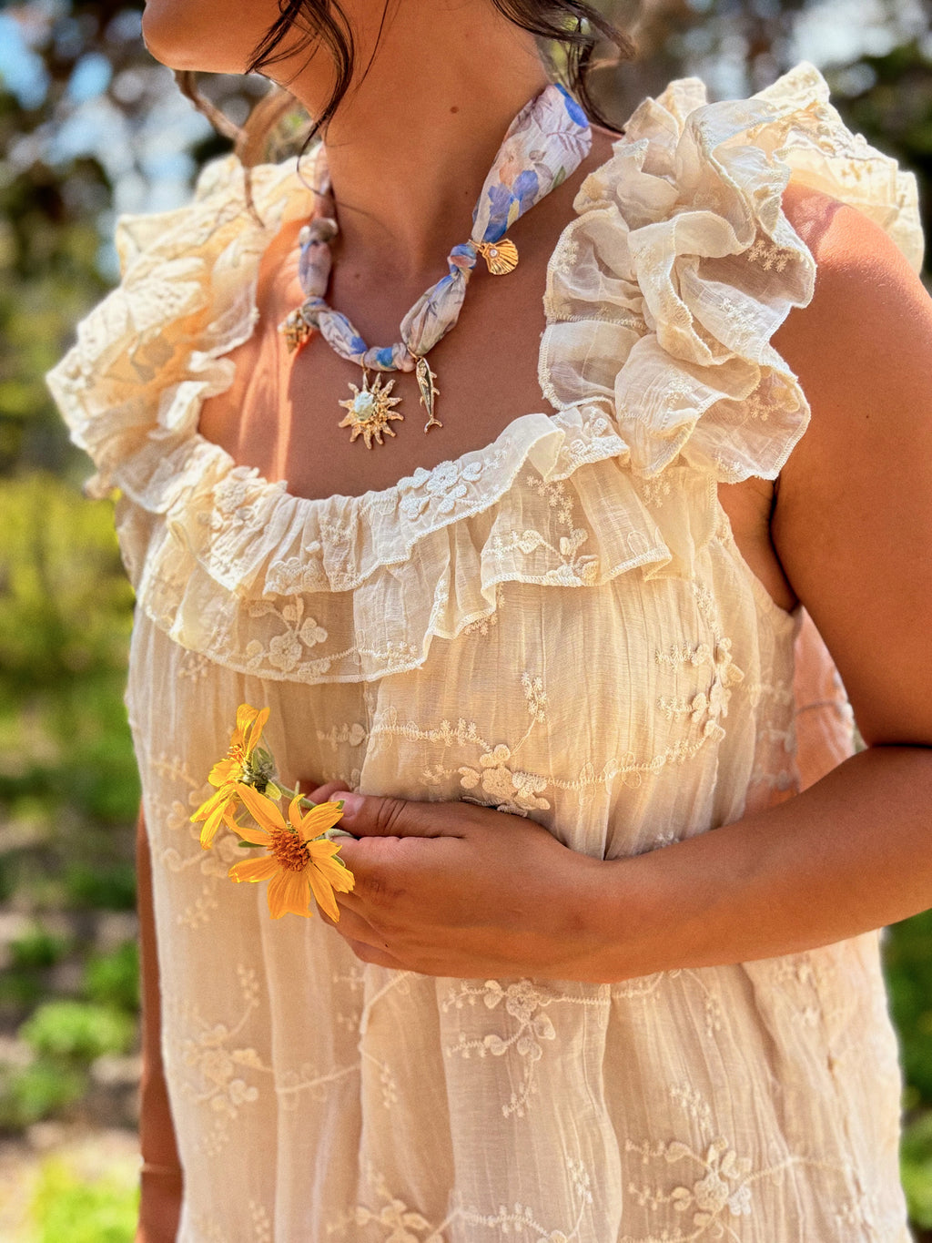 Sunlit Siren Scarf Necklace