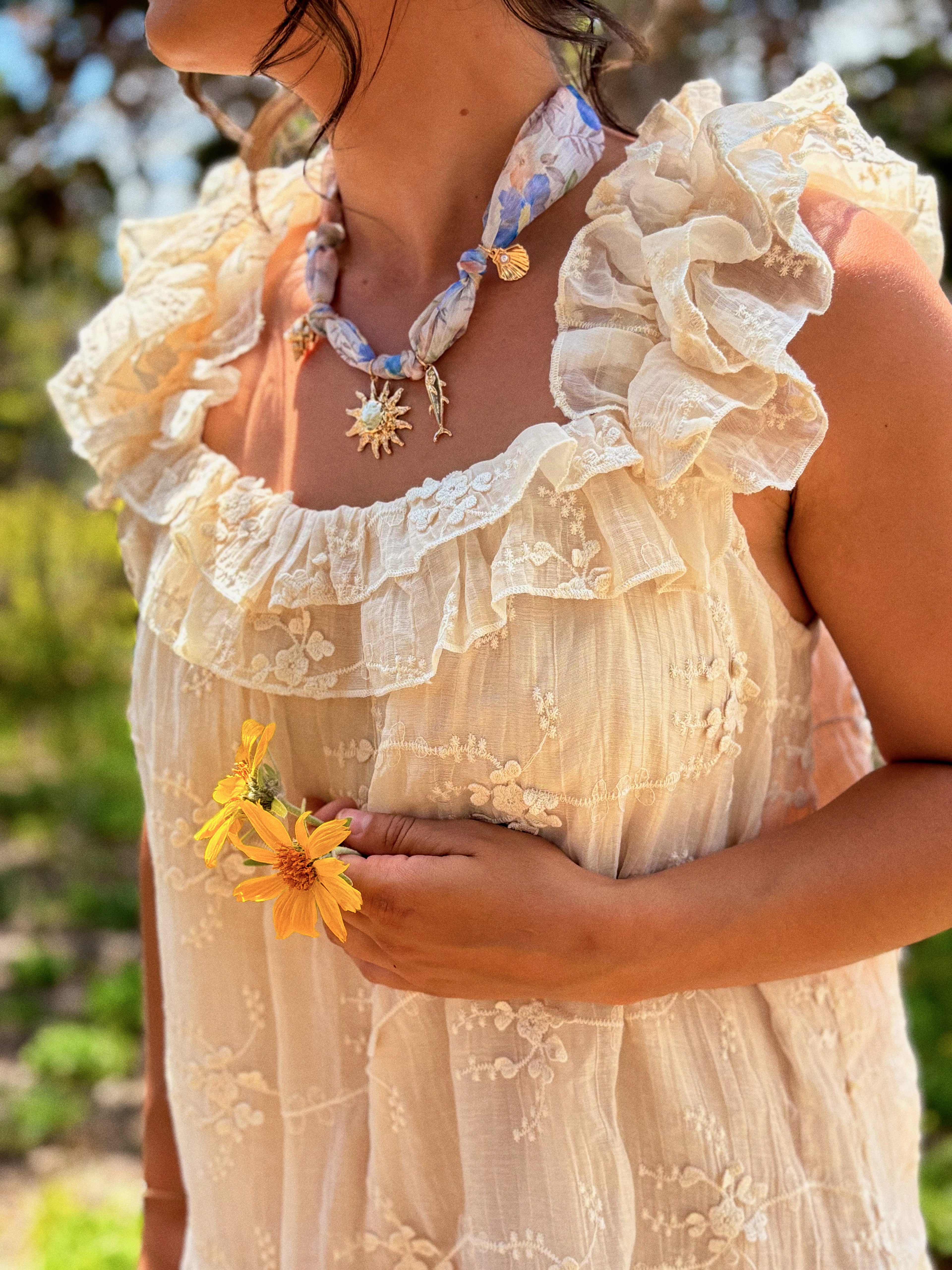 Sunlit Siren Scarf Necklace