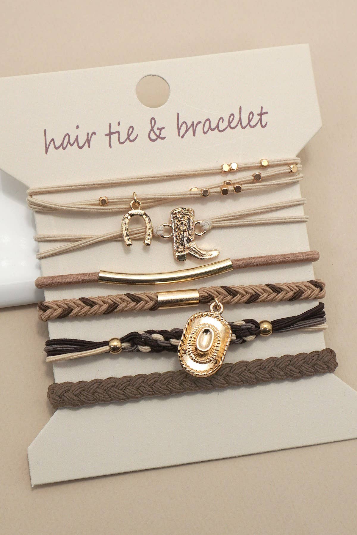 Boho Boot Babe Hair Tie - Bracelet Combo