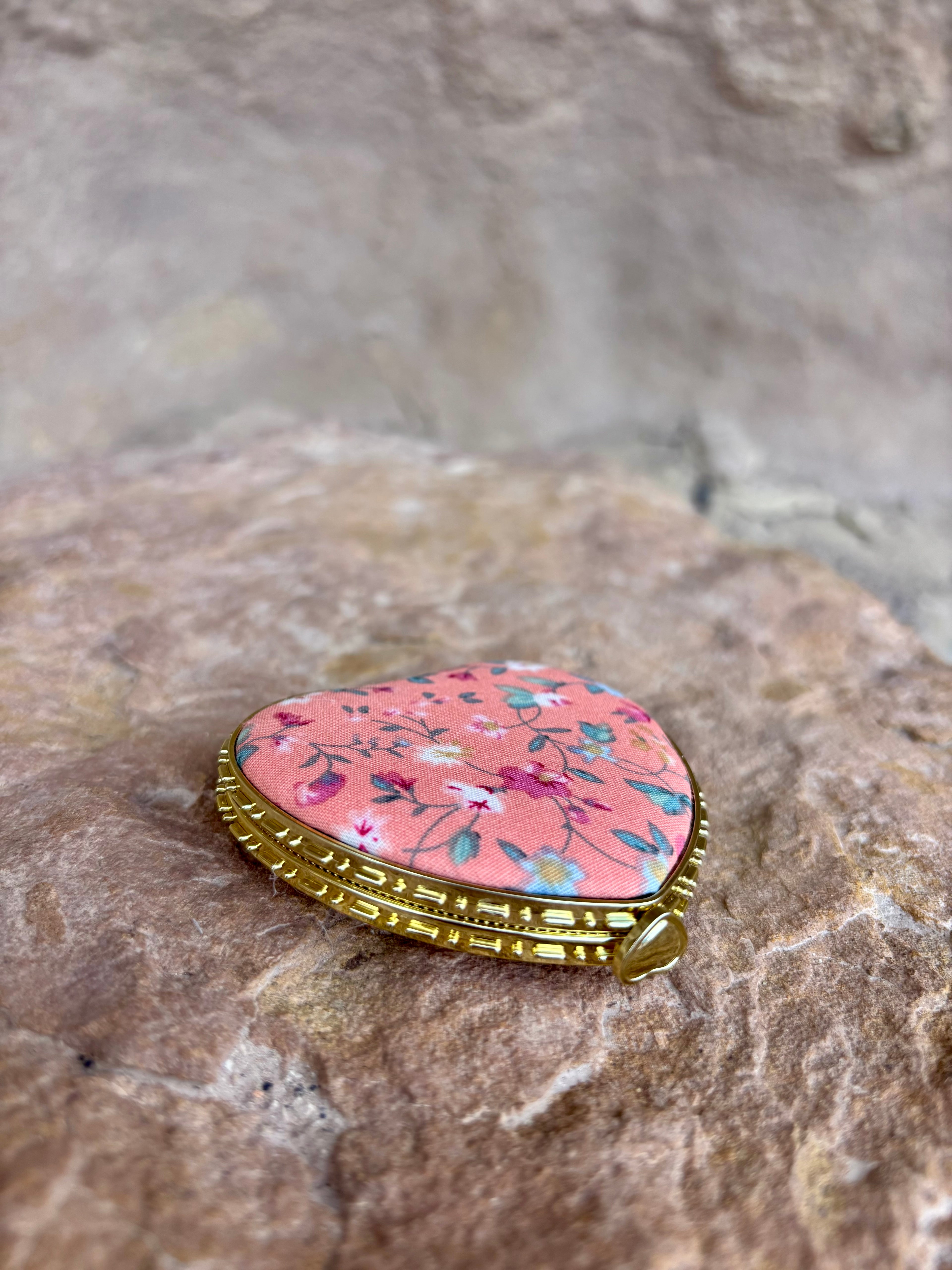 Golden Bloom Compact Mirror