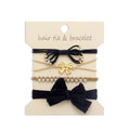 Boho Bow Babe Hair Tie-Bracelet Combo