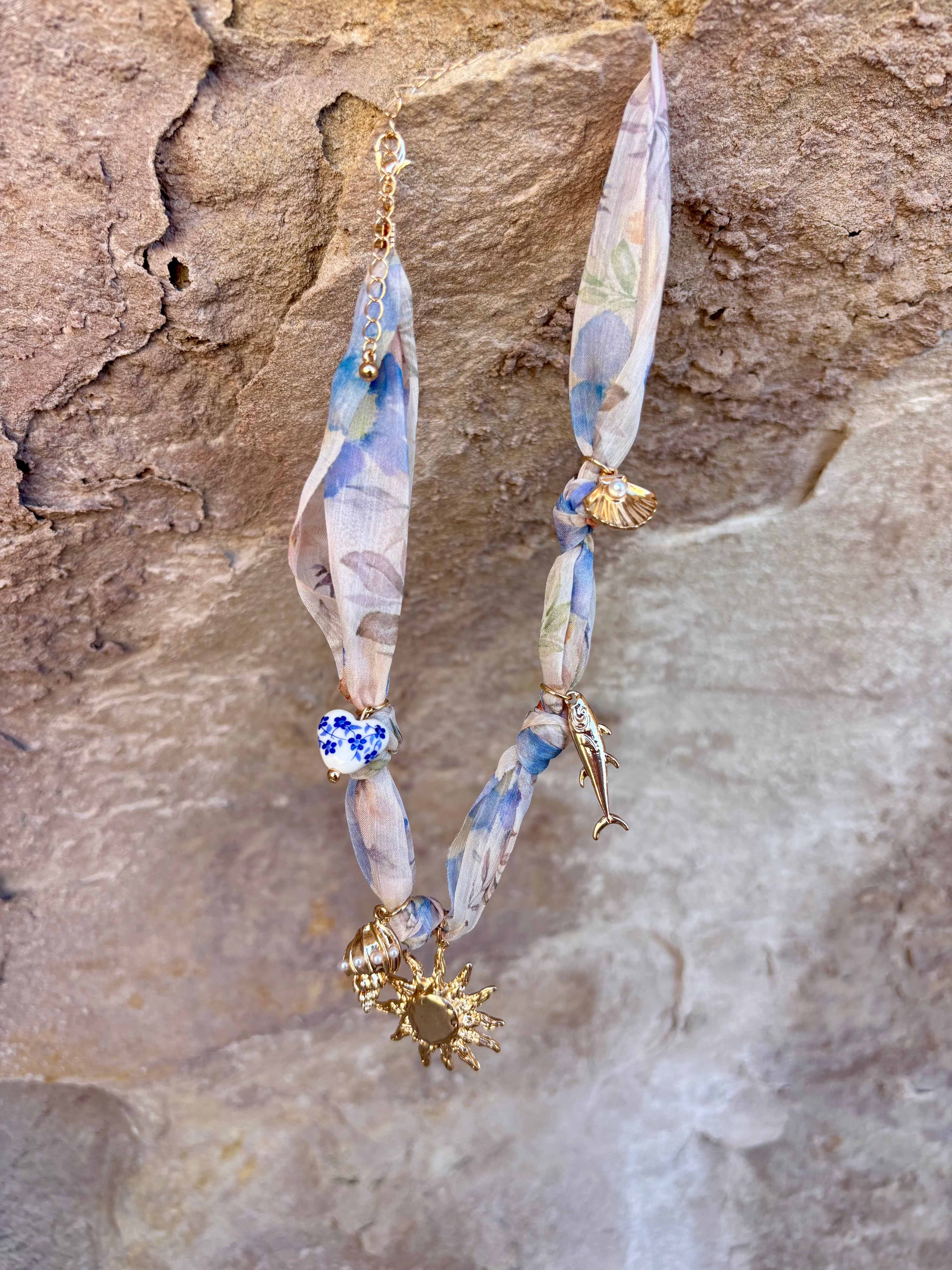 Sunlit Siren Scarf Necklace