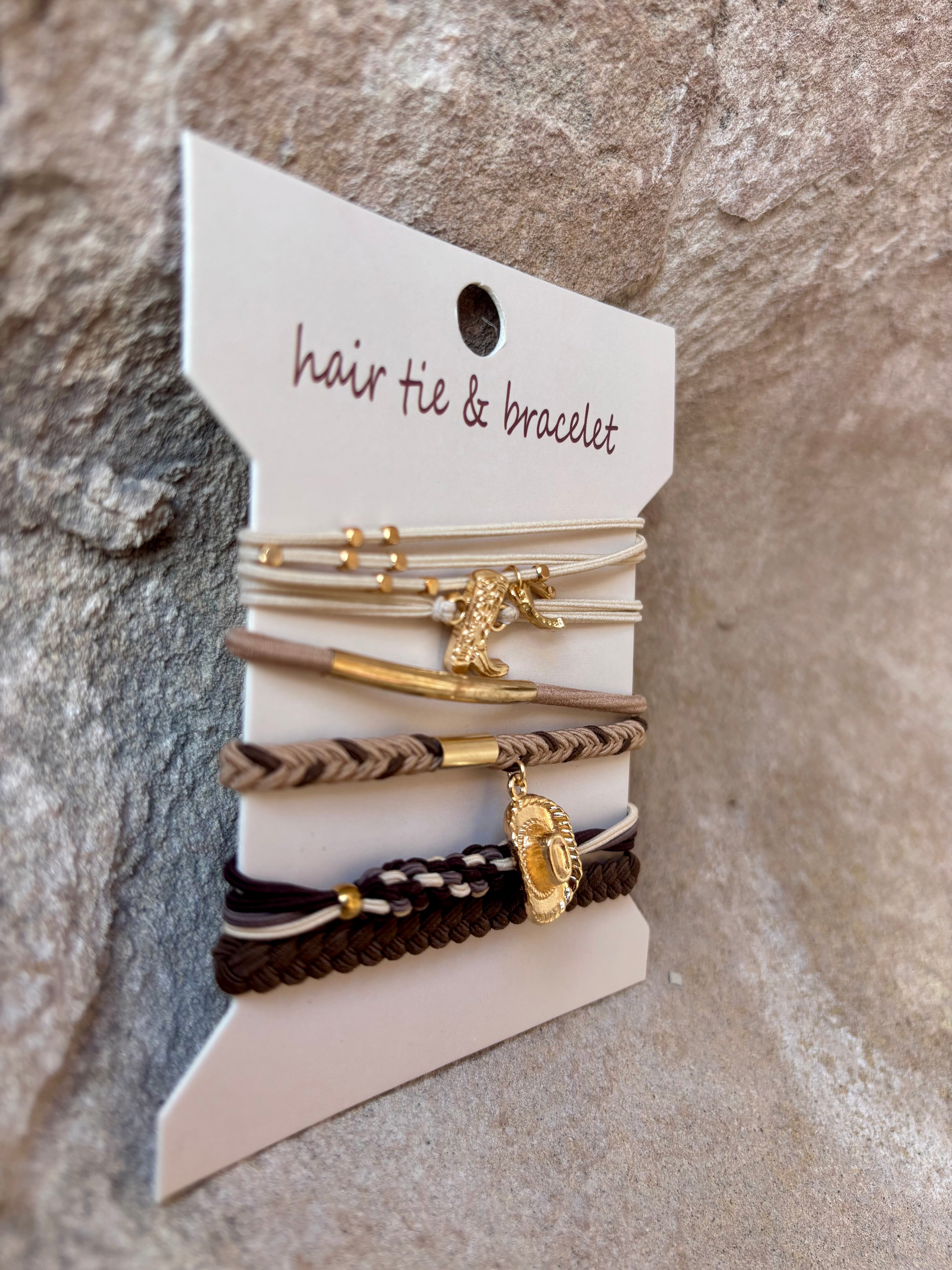 Boho Boot Babe Hair Tie - Bracelet Combo