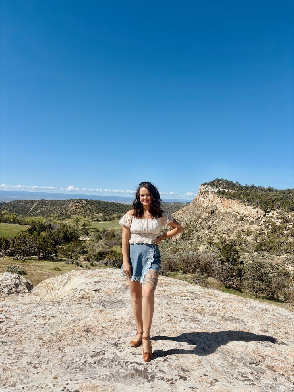 Delicate Details Denim Skort