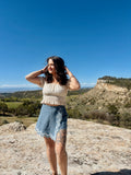 Delicate Details Denim Skort