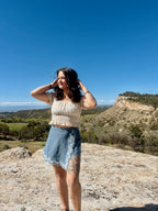 Delicate Details Denim Skort