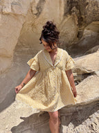 Buttercup Button Dress