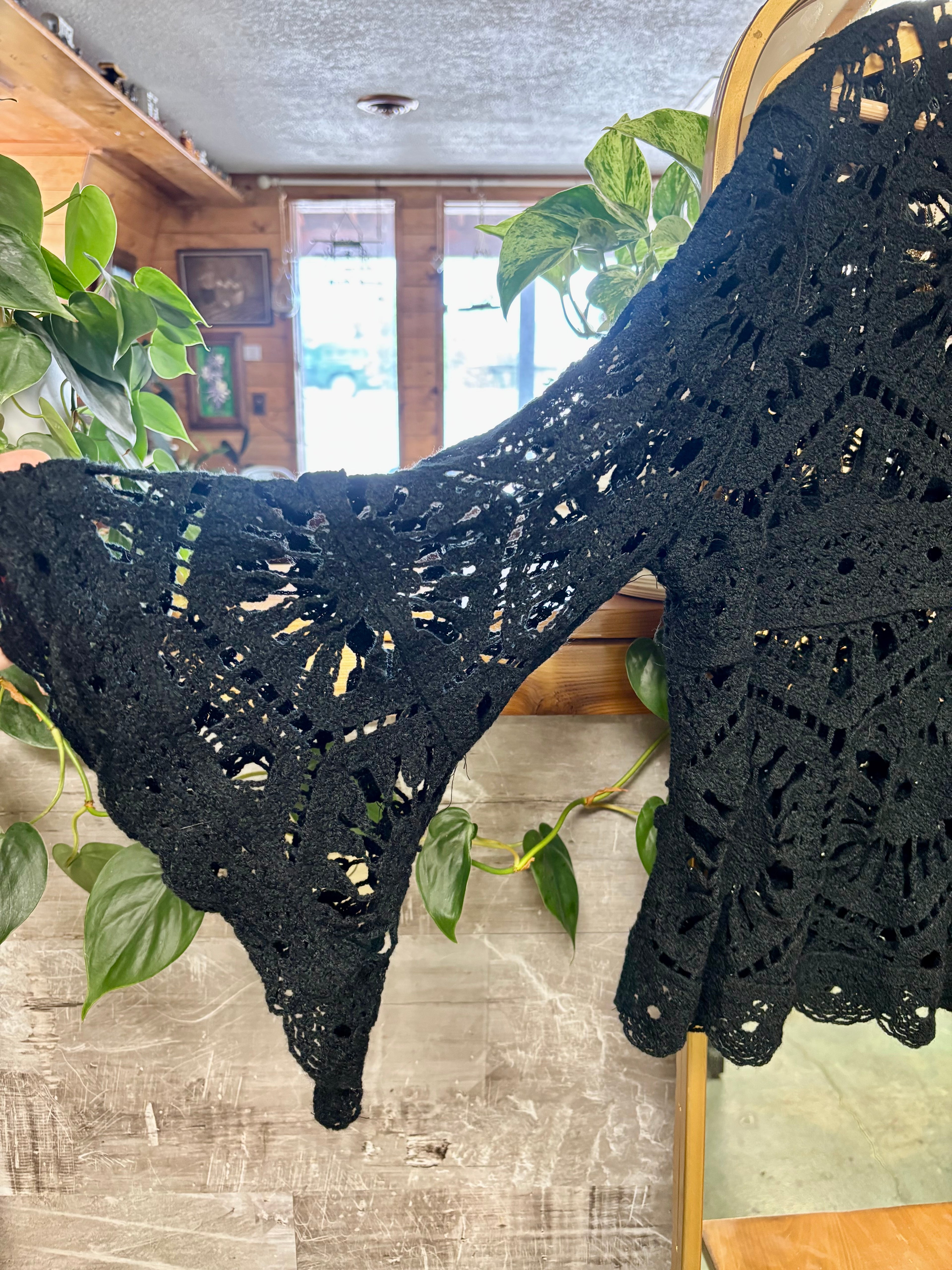 Midnight Magnolia Crochet Top