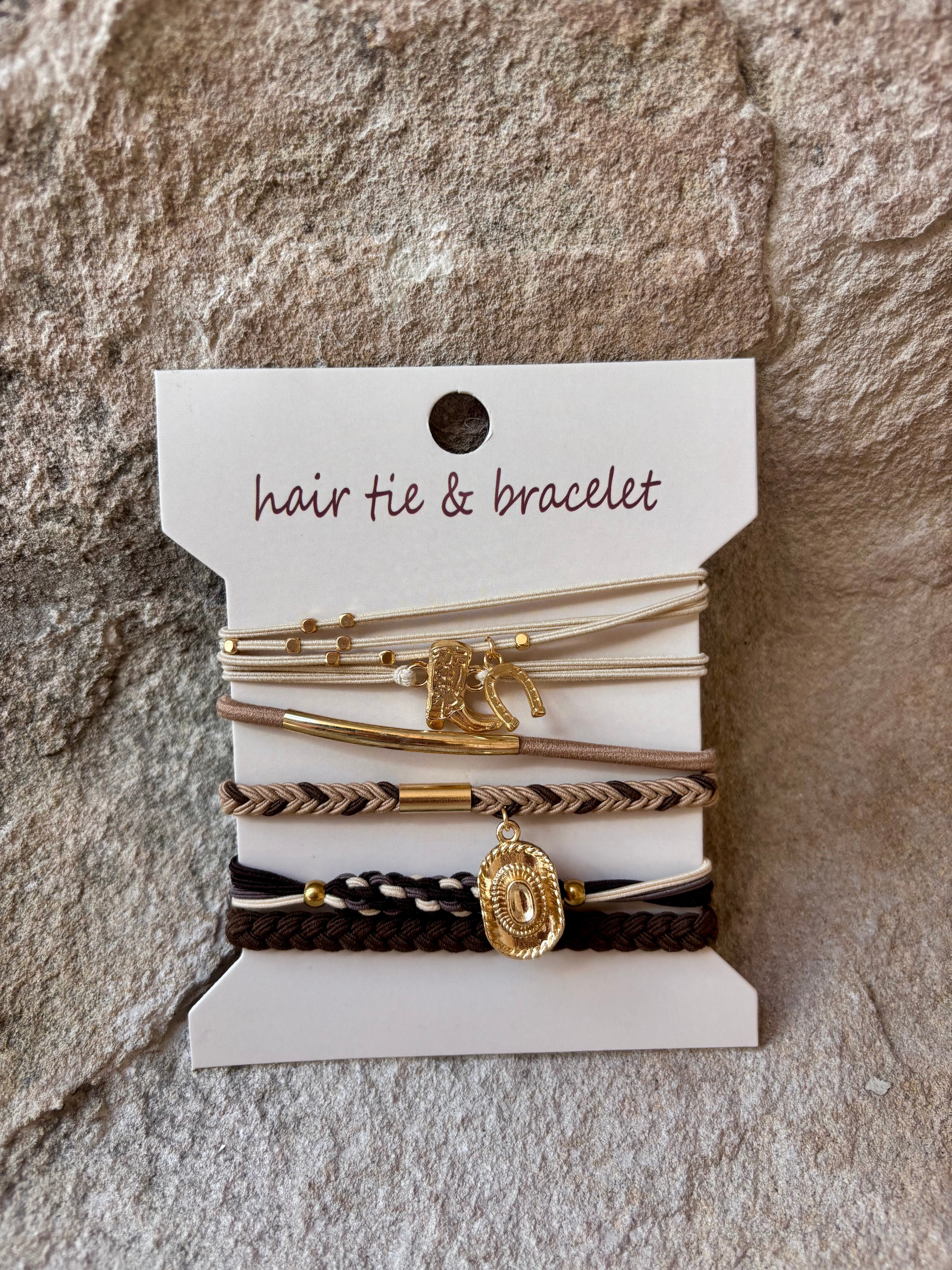 Boho Boot Babe Hair Tie - Bracelet Combo