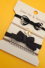 Boho Bow Babe Hair Tie-Bracelet Combo