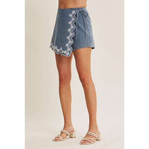 Delicate Details Denim Skort