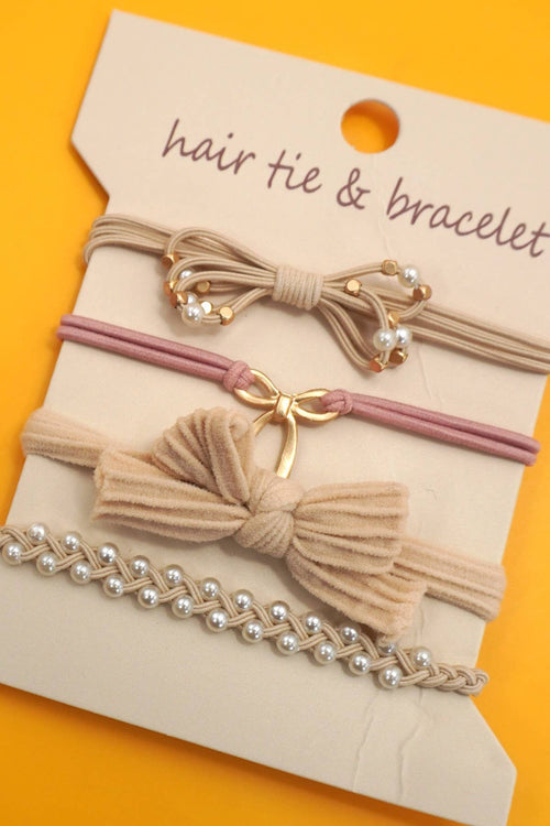 Boho Bow Babe Hair Tie-Bracelet Combo